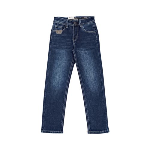 Straight jeans loose fit en color azul lavado para niño
