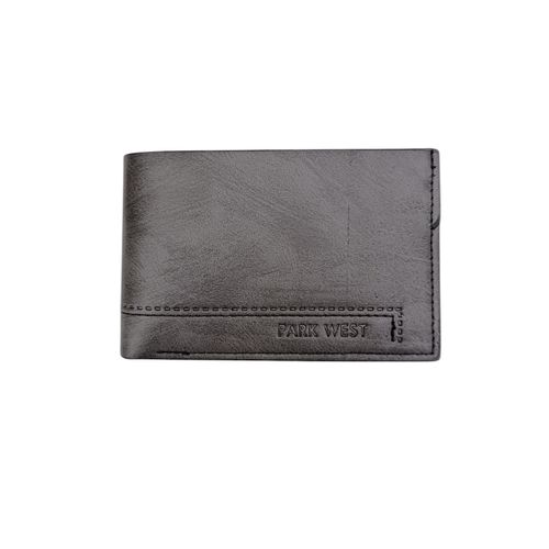 Billetera estilo bifold en color gris para hombre