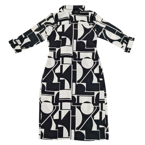 Vestido en bicolor con mangas para mujer