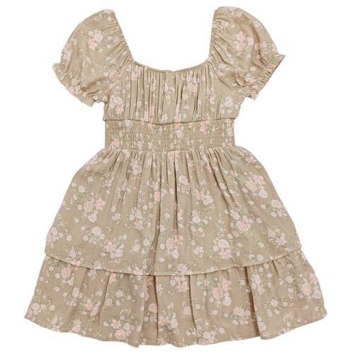 Vestido en multicolor floral con mangas para mujer