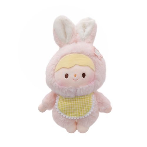 Peluche color amarillo con diseño de conejo para niña