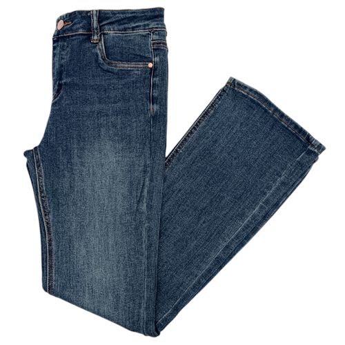 Boot cut jeans azul lavado para mujer