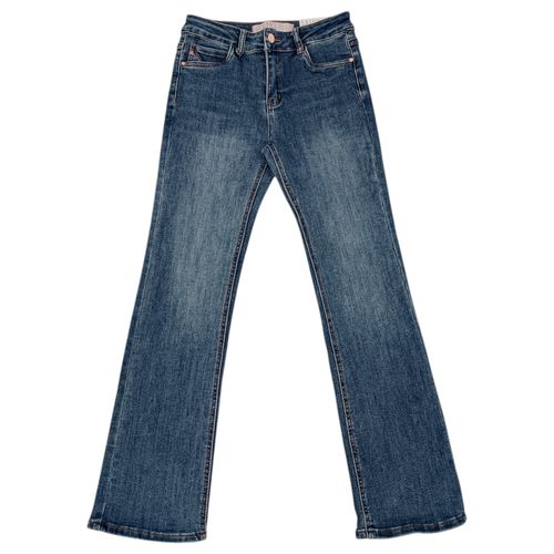 Boot cut jeans azul lavado para mujer