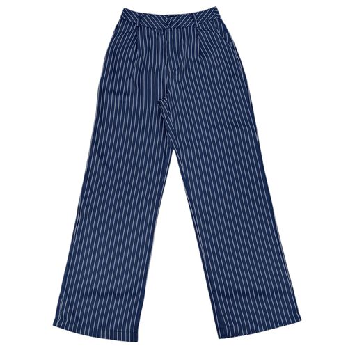 Pantalón straight color azul casual para mujer