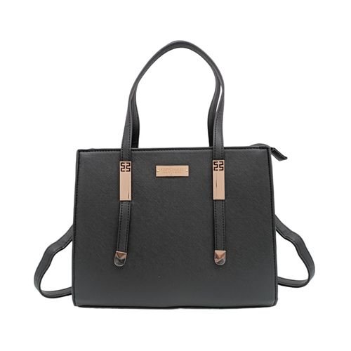 Cartera satchel color negro casual para mujer