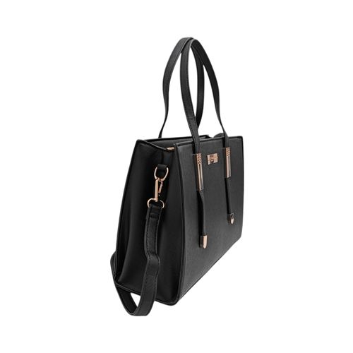 Cartera satchel color negro casual para mujer