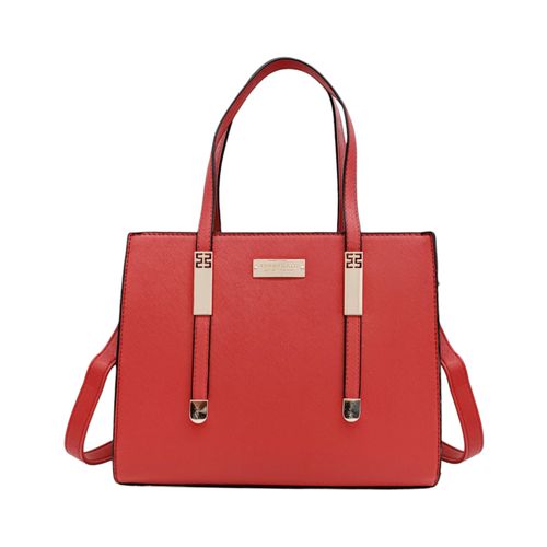 Cartera satchel color rojo casual para mujer
