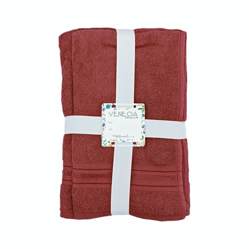 Set de toalla Hilasal color vino de baño