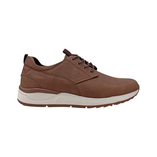 Zapatos casuales cafés calados para hombre