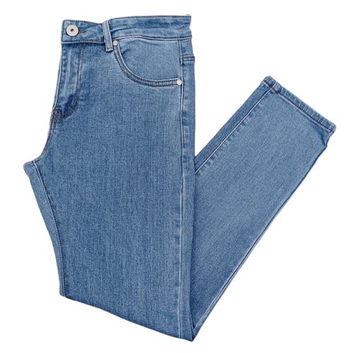 Skinny jeans color azul claro sólido para hombre
