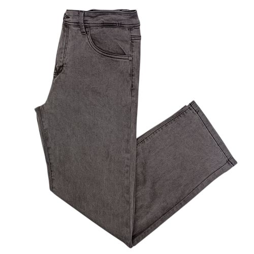 Loose jeans color gris sólido para hombre
