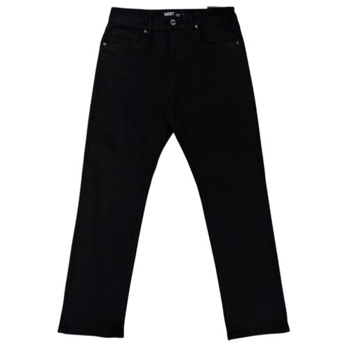 Straight jeans color negro sólido para hombre