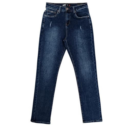 Straight jeans color azul lavado para hombre