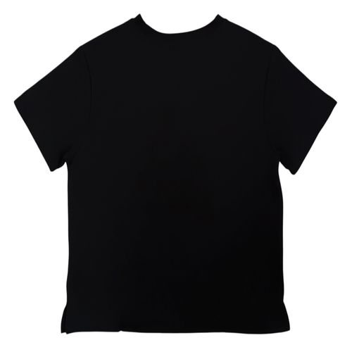 Camiseta color negro de cuello redondo para mujer