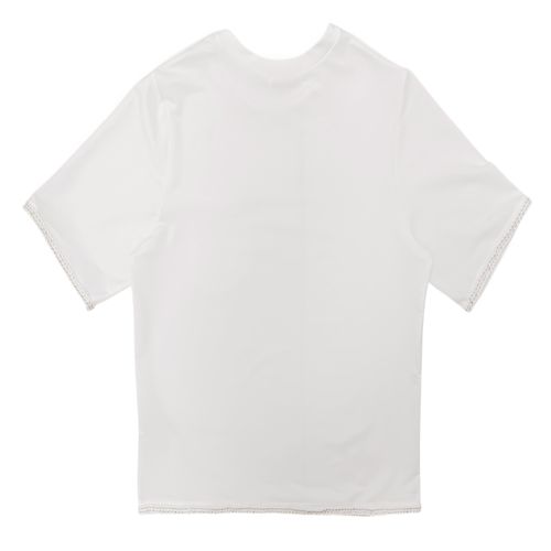 Camiseta color blanco de cuello redondo para mujer