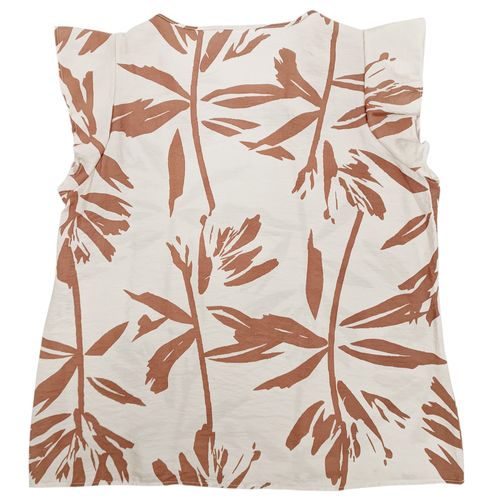 Blusa casual bicolor con detalle en mangas para mujer