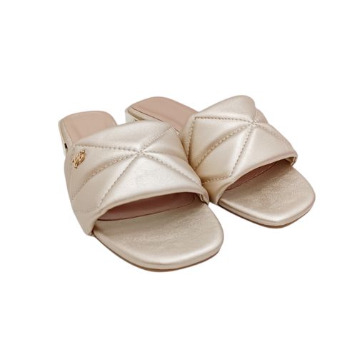 Sandalias casuales color dorado para mujer