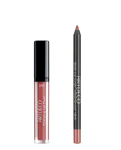 Ad plumping lip fluid + soft lip liner waterproof set 281