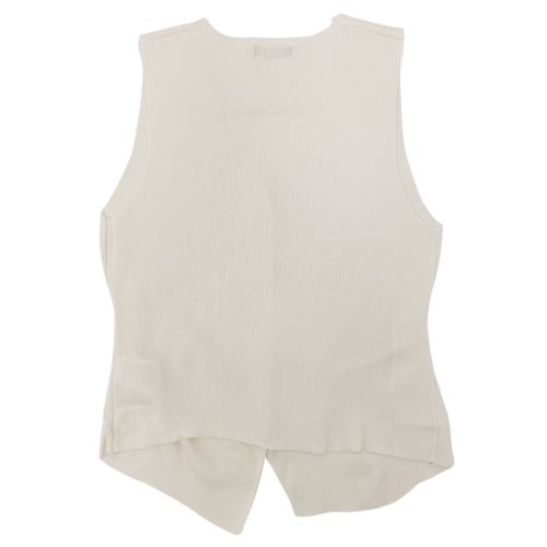 Chaleco en color ivory con botones para mujer