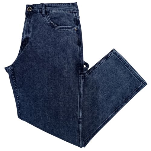 Loose jeans en color azul y detalle cargo para hombre