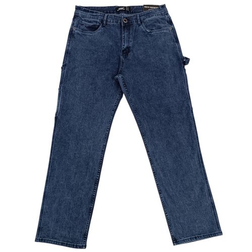 Loose jeans en color azul y detalle cargo para hombre