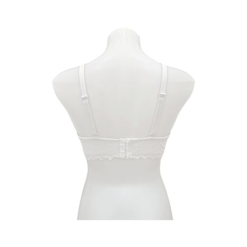 Brasier color blanco sin varillas copa C con detalle de encaje para mujer