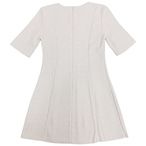 Vestido con vuelo color ivory casual para mujer