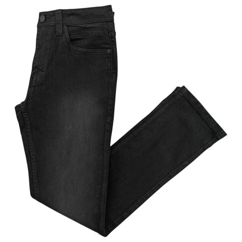 Slim jeans color negro con diseño lavado para hombre