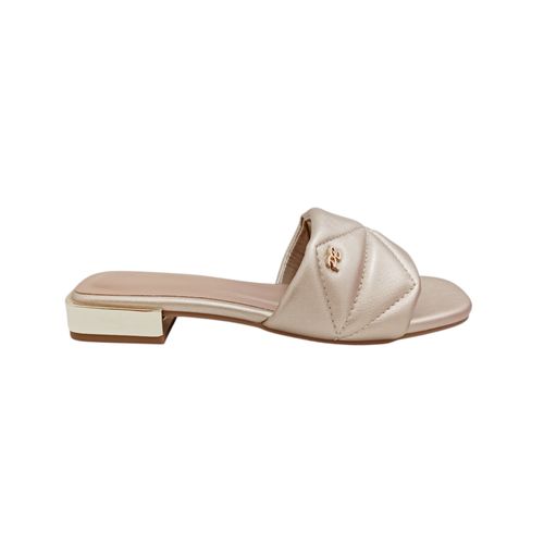 Sandalias casuales color dorado para mujer