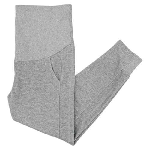Jogger de maternidad en color gris sólido para mujer