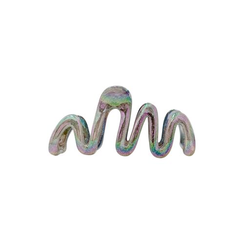 Gancho en color tornasol con diseño ondulado para mujer