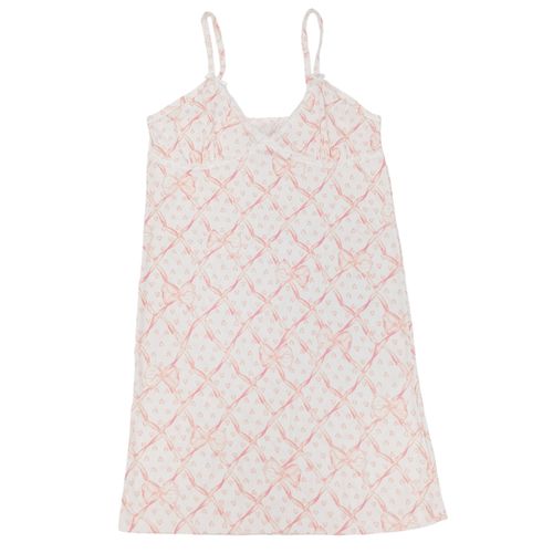 Camisón color amarillo de tirantes con diseño estampado para mujer