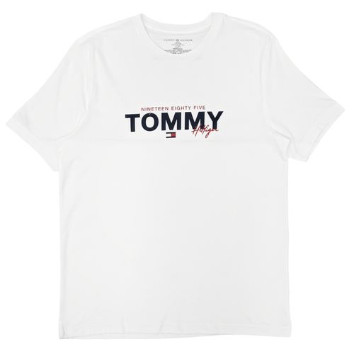 Camiseta color blanco de cuello redondo y mangas cortas para hombre