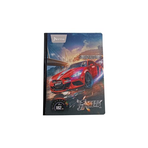 Cuaderno Norma con diseño de  Street Racer rojo