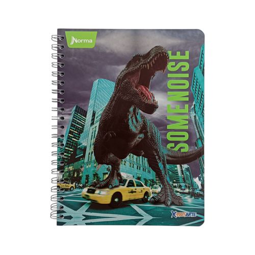 Cuaderno Norma argollado 200 hojas con diseño de dinosaurio