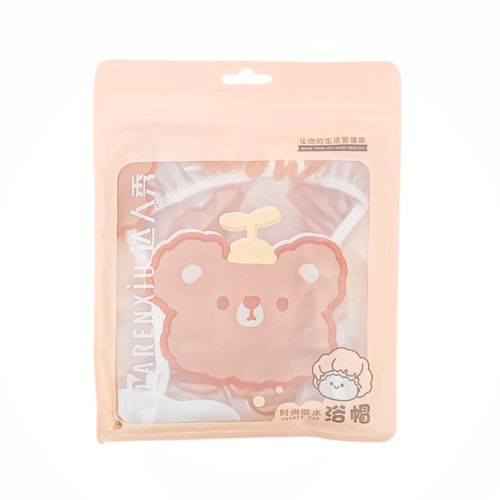 Gorro de Ducha Impermeable Con Diseño de Oso