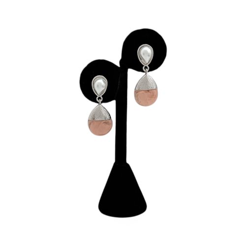 Aretes colgantes en color café para mujer