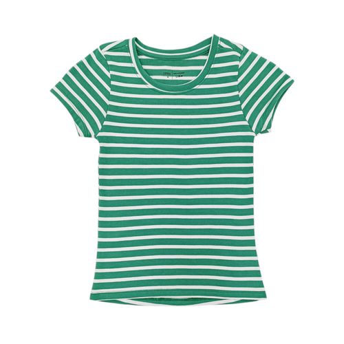 Camiseta color verde de mangas cortas para niña
