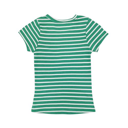 Camiseta color verde de mangas cortas para niña