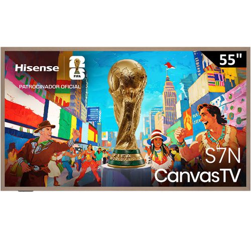 Pantalla Hisense 55" (139.7 cm) QLED UHD 4K HDR10+ CanvasTV 55S7N