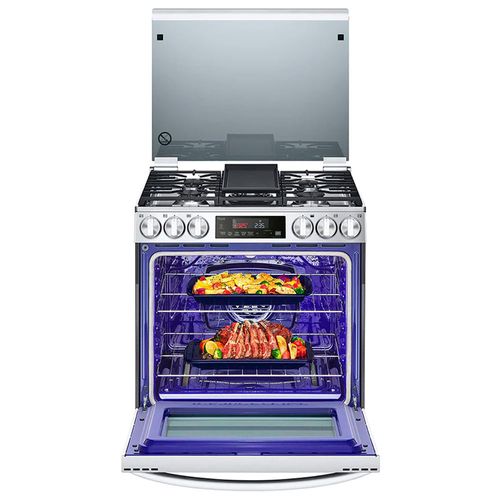 Cocina 5 quemadores instaview con air fryer a gas 75.8 cm (30") LRGL5847S.FSTFGSS LG