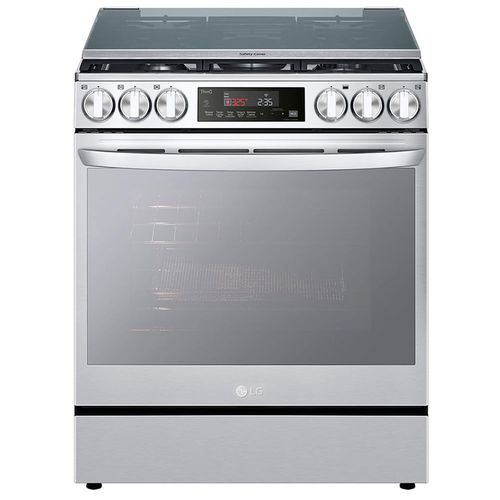Cocina 5 quemadores instaview con air fryer a gas 75.8 cm (30") LRGL5847S.FSTFGSS LG