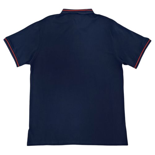 Camisa tipo Polo plus size color azul de mangas cortas para hombre