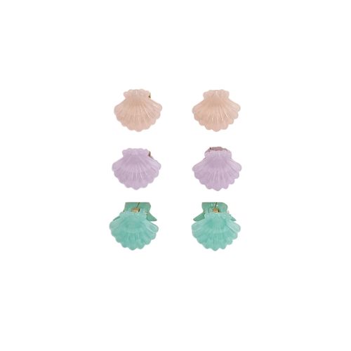 Set de 6 mini ganchos en multicolor para mujer