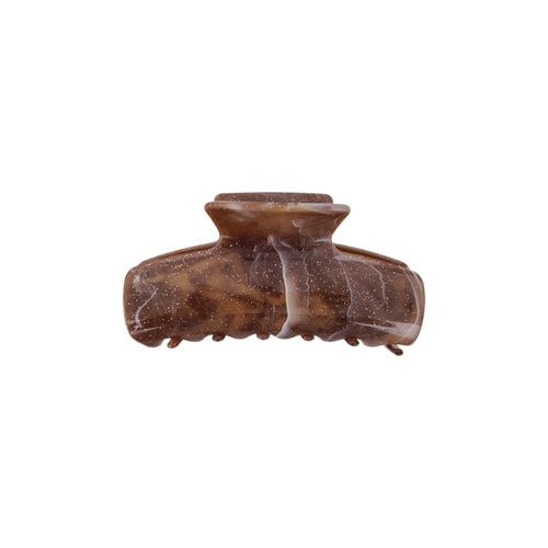 Gancho color café con diseño marmolado para mujer