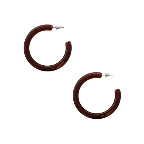 Argollas casuales color café para mujer