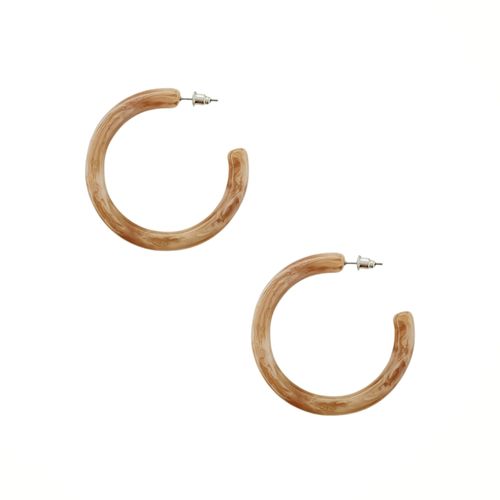 Argollas casuales color beige para mujer