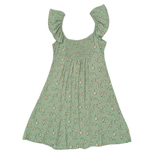 Vestido color verde con vuelo corto para mujer