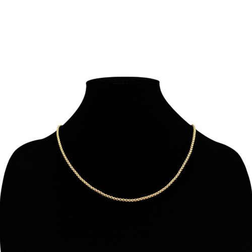 Cadena color oro con estilo entrelazado para mujer