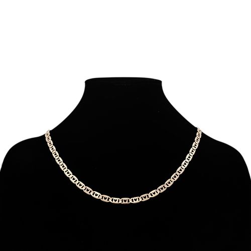 Cadena color oro con estilo entrelazado de corazones para mujer